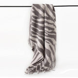 SILVER GREY SCARF REVERSIBLE WINTER SHAWL_CWASC0992