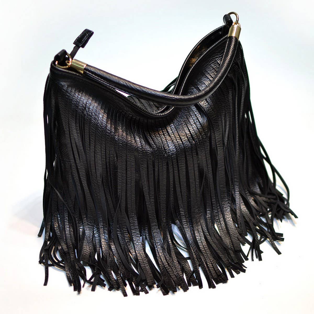 Cwab4540_Soft Leather Double-Sided Tassel Handbag