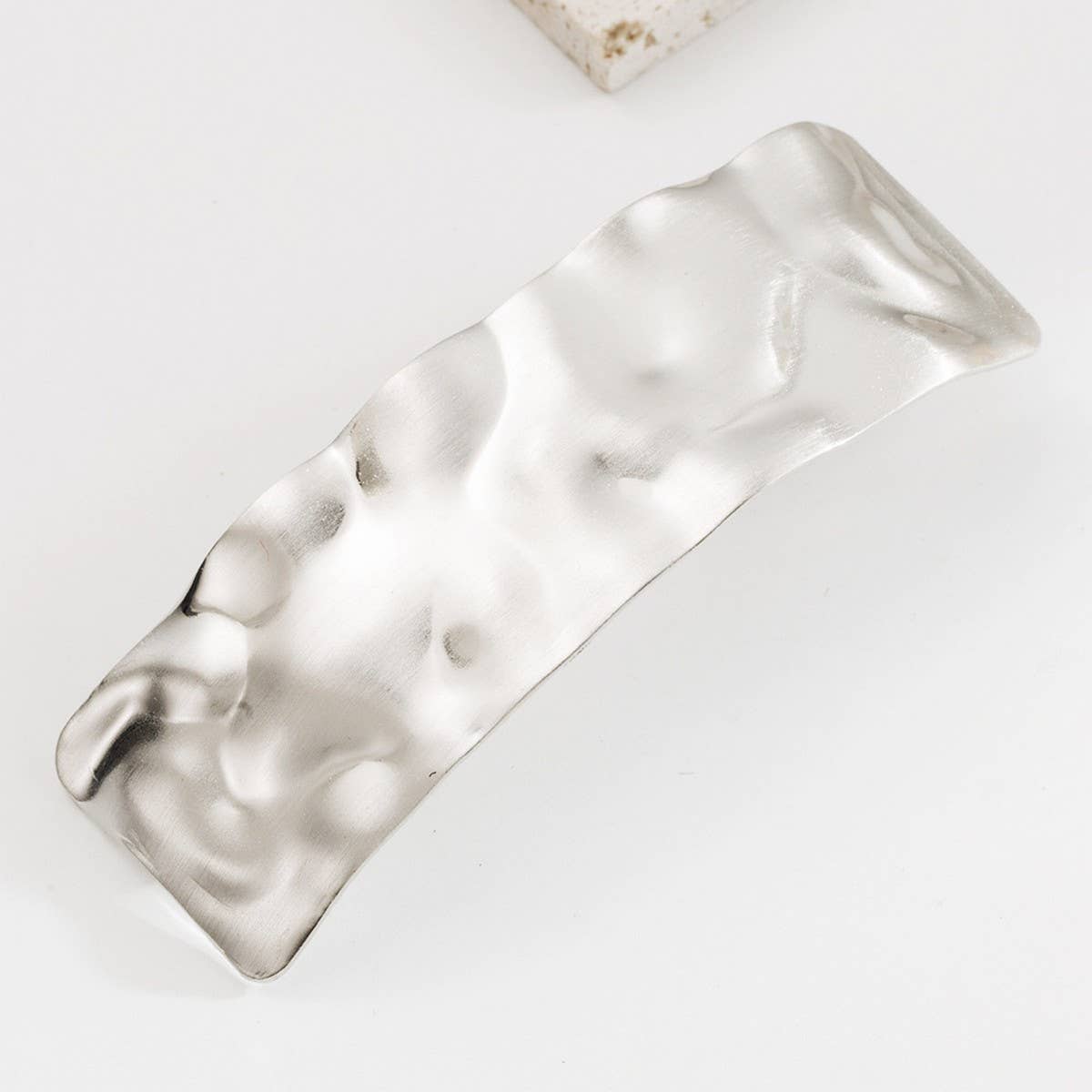 BRUSHED METAL GEOMETRIC SPRING HAIR CLIP CHIC_CWAHA6187
