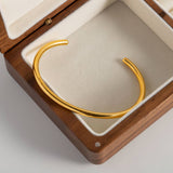 Unique 18K Gold Plated Titanium Open Cuff