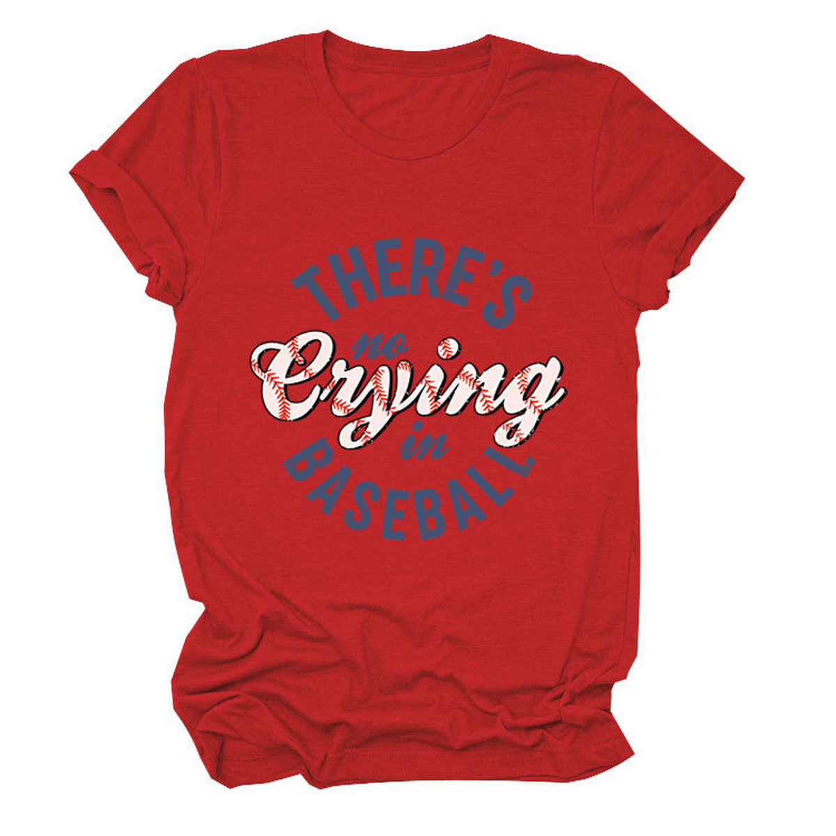 Womens No Crying In Baseball Graphic Teep_Cwttsl0481