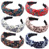 SIMPLE WIDE BRIMMED FABRIC PRINTED HEADBAND_CWAHA1687