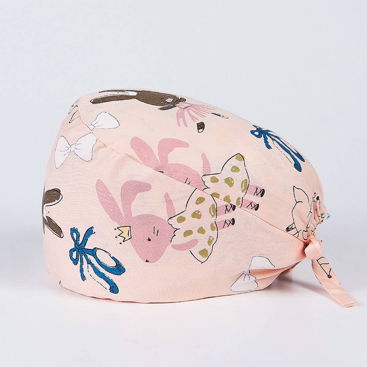 SURGICAL CAP SCRUB CAP COTTON TIE PRINT CAP_CWAH3322