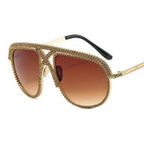 LARGEFRAME COLORFUL DIAMOND STUDDED TOADSUNGLASSES_CWASG0876