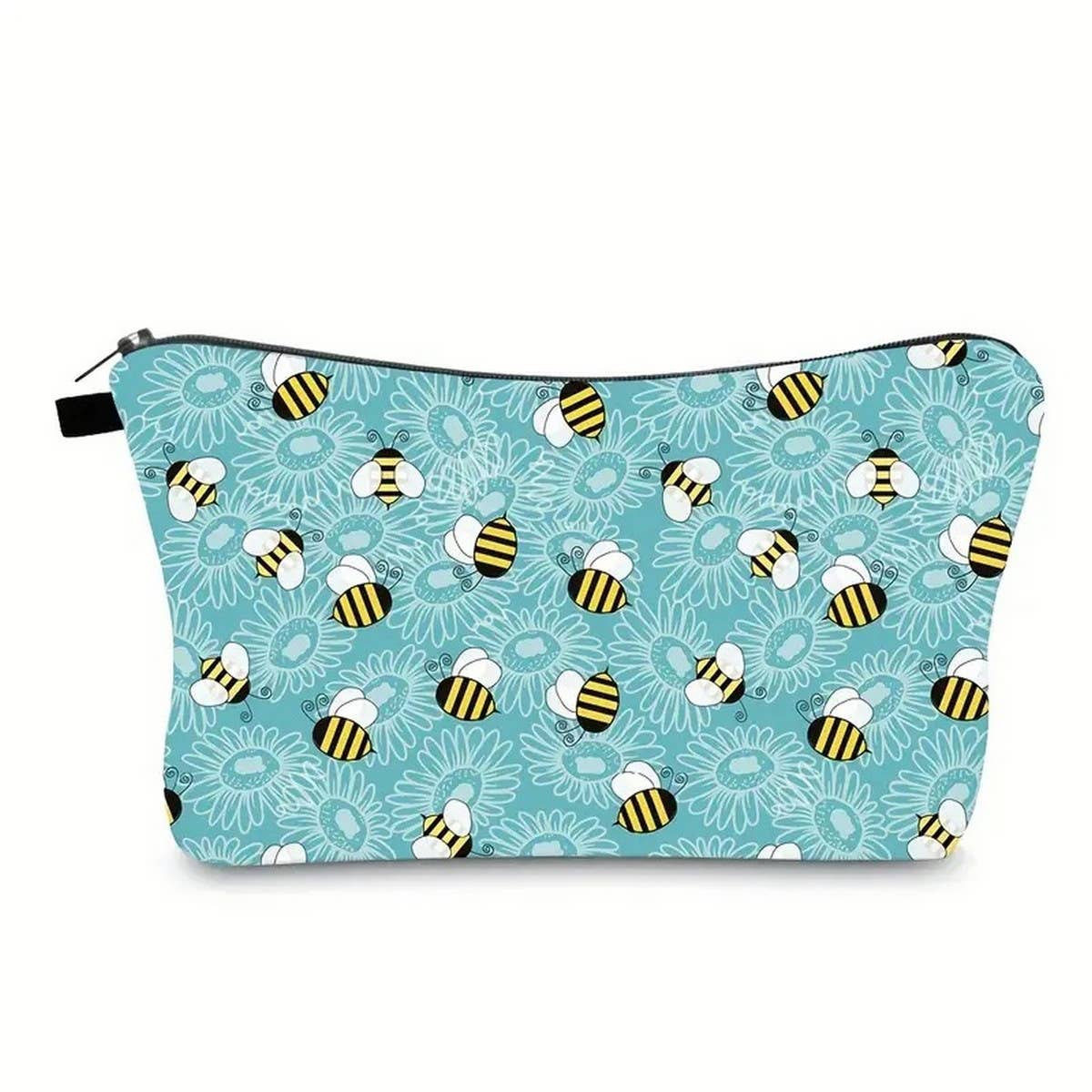 BEE PATTERN DOUBLE SIDED PRINTED COSMETIC BAG_CWAB2258