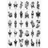 BUTTERFLY SKETCH FLOWER ARM TATTOOS CHIC_CWMM8230