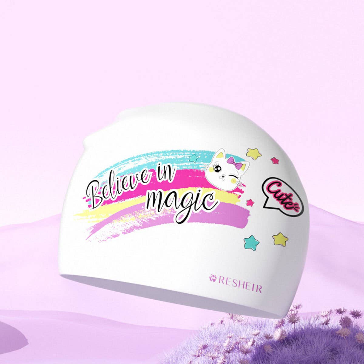 Womens Silicone Swim Cap Long Hair Waterproof_Cwmm6718