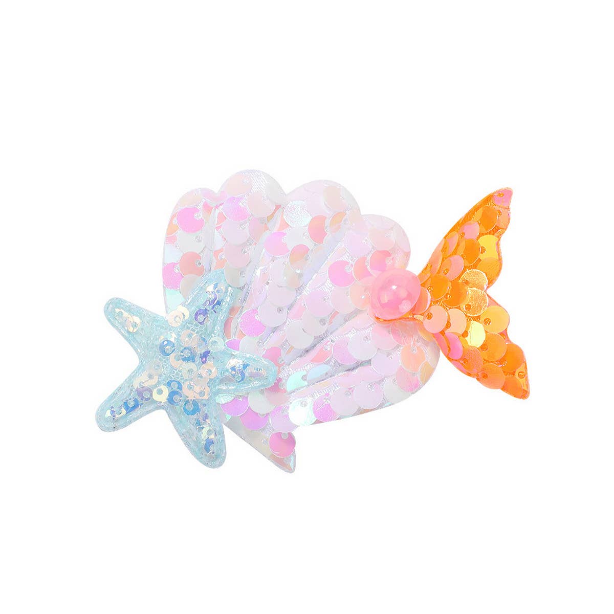 CHILDRENS SHELL PEARL MERMAID HAIRPIN_CWAHA2394