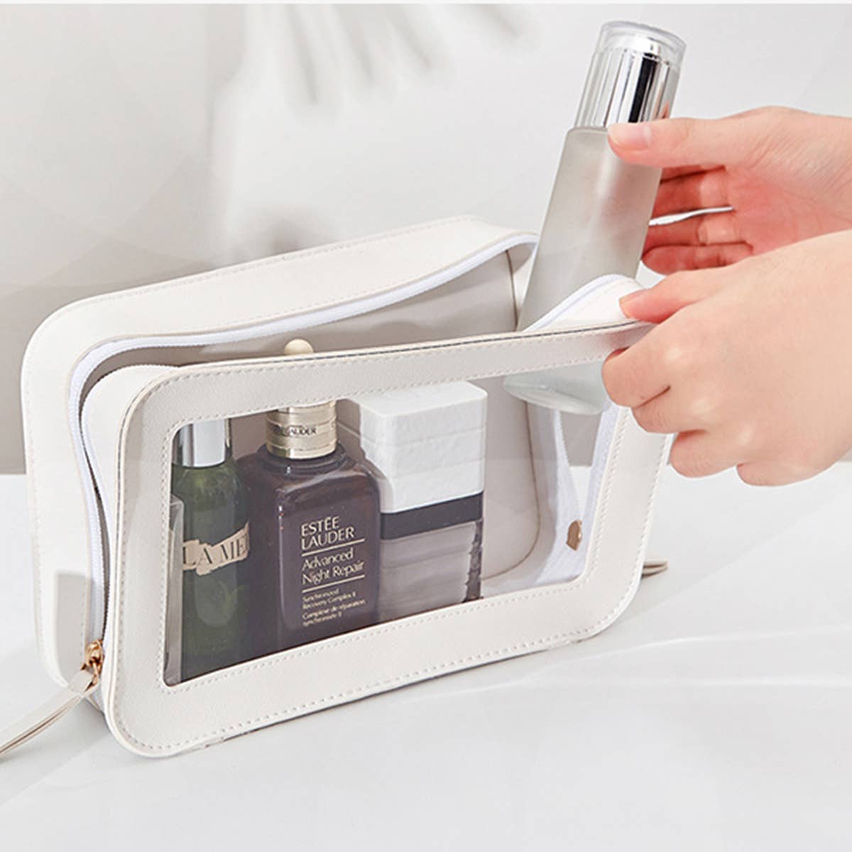 SIMPLE TRANSPARENT TRAVEL TOILETRIES MAKEUP BAGS_CWAB1421