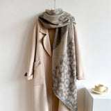 LEOPARD PRINT FUZZY SCARF THICK WARM FOR WOMEN_CWASC0988