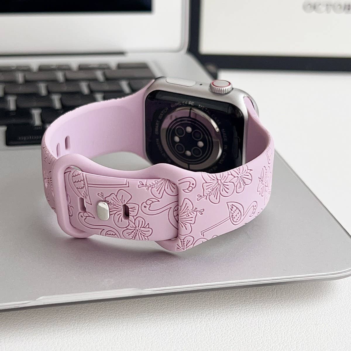 APPLE WATCH ULTRAS9S8 ENGRAVED FLAMINGO STRAP_CWWW0057