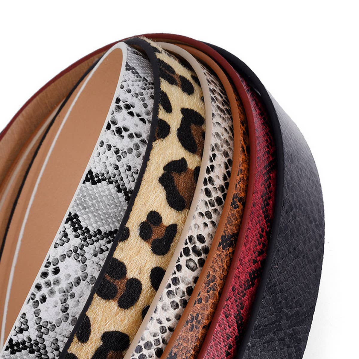 2024 NEW WOMEN RETRO SNAKE PRINT PIN BUCKLE BELT_CWABE0356