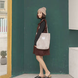Cwab3911_Corduroy Snap-Button Large-Capacity Shoulder Bag
