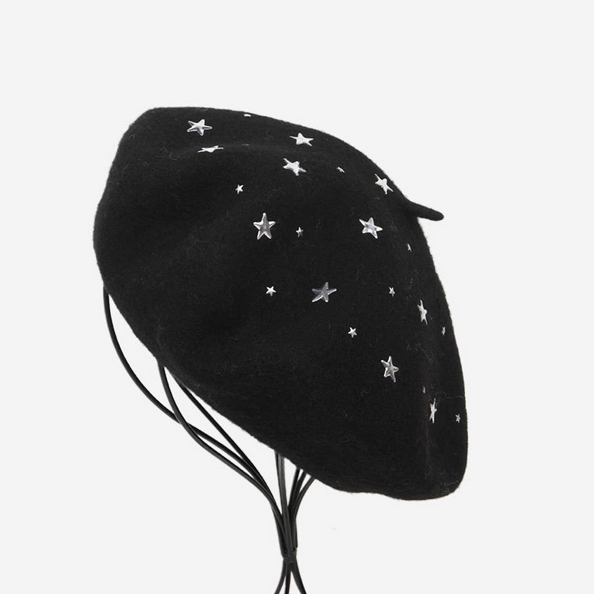 FIVE POINTED STAR HOT DIAMOND FASHION BERET_CWAH1930