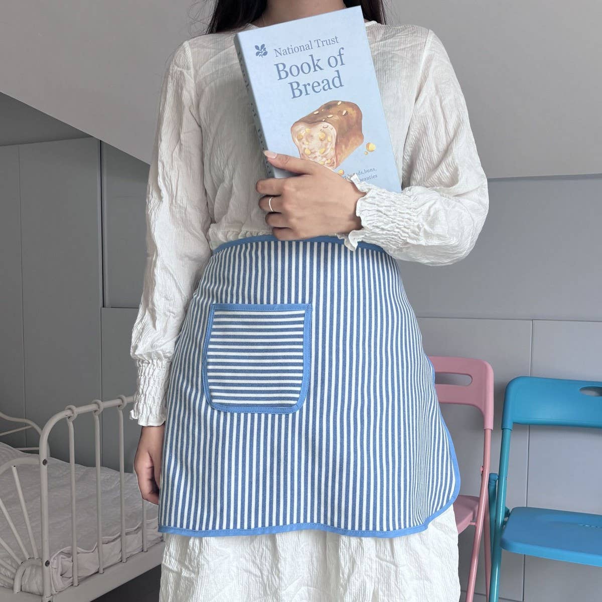 Towel Fabric Small And Fresh Half-Body Apron_Cwmm5811