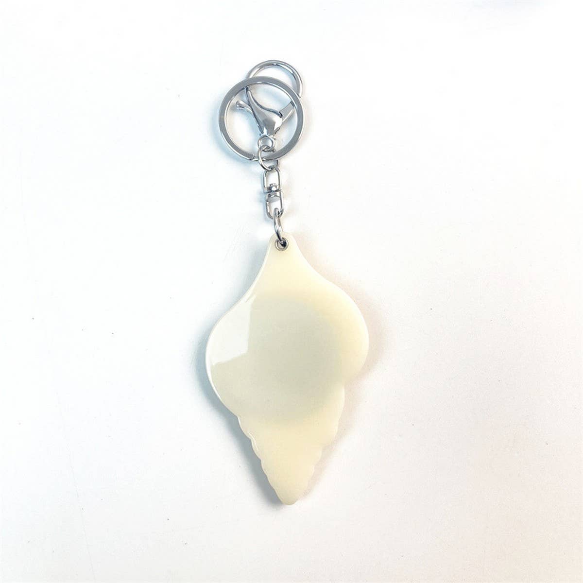 CREATIVE SEASHELL ROUND MIRROR KEYCHAIN ACRYLIC_CWMM6377