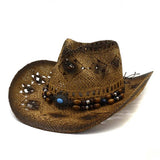 BEACH SUNSHADE COWBOY STRAW HAT_CWAH1257