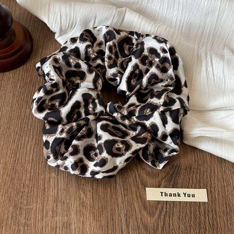 Leopard Colon Scrunchie Premium Hair Accessory