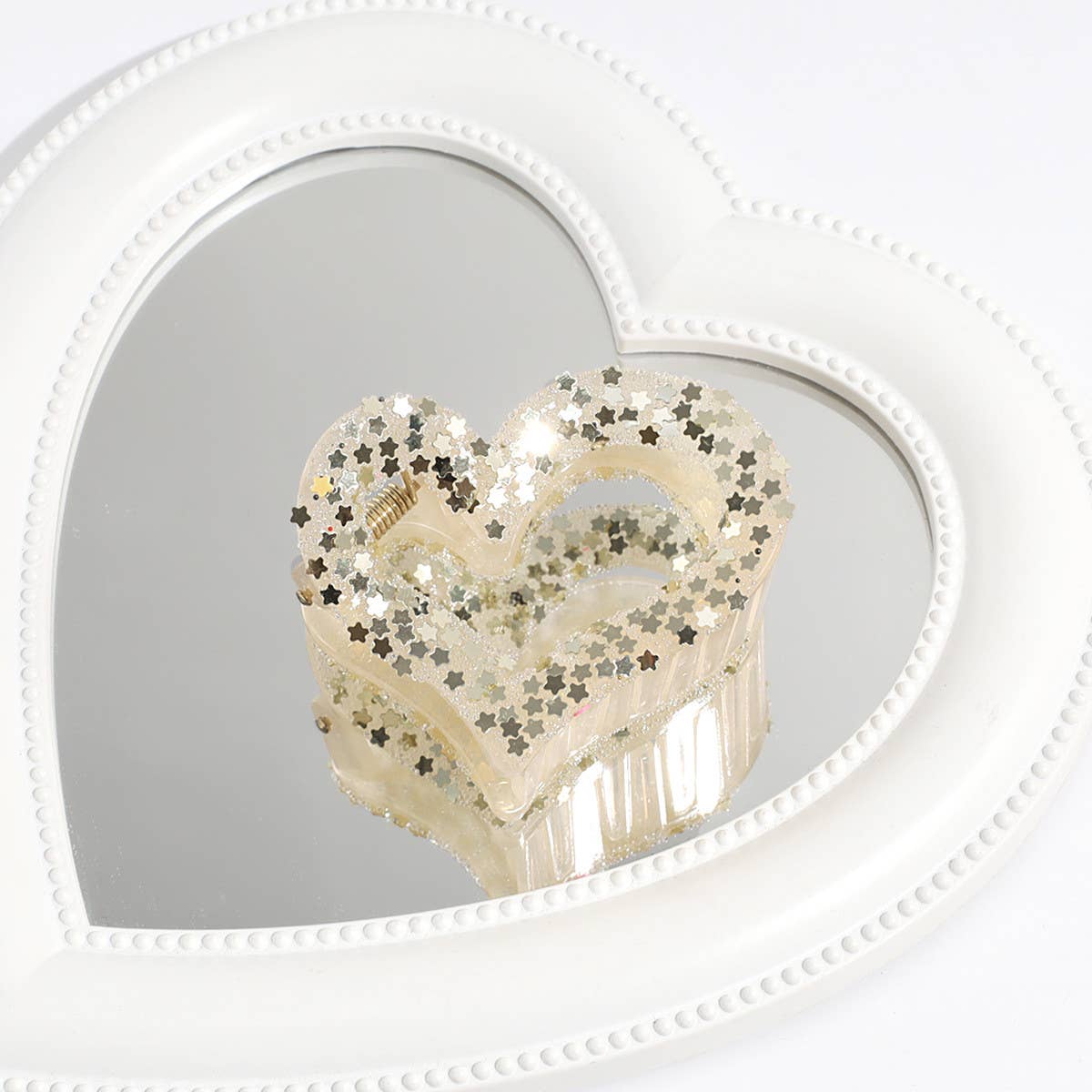 HEART STAR GLITTER HAIR CLAW SWEET BACK BUN CLIP_CWAHA2315