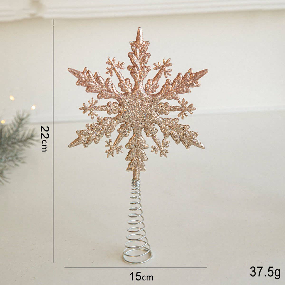 GLITTER REINDEER HOUSE CHRISTMAS TREE ORNAMENT_CWMM9747