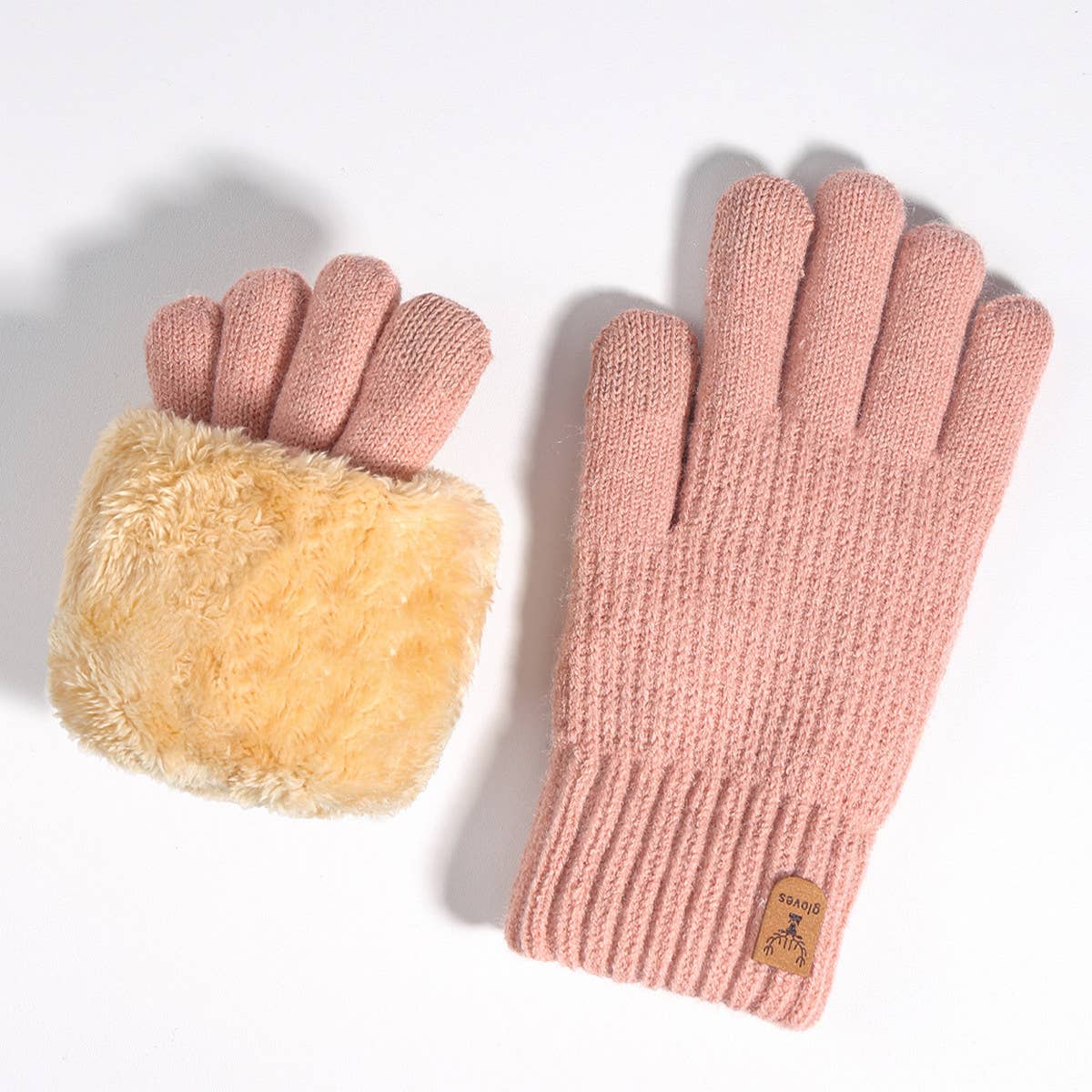 Women Christmas Style Cold-Proof Knitted Gloves_Cwag0121