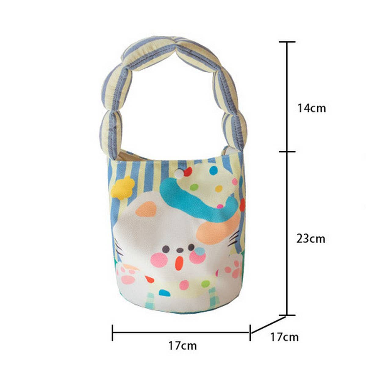 CUTE CANVAS BUCKET TOTE CROSSBODY STYLE_CWAB5597