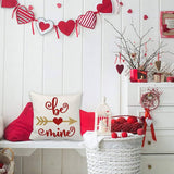 HOME PRINTED RED LOVE PILLOW COVER_CWMM0772