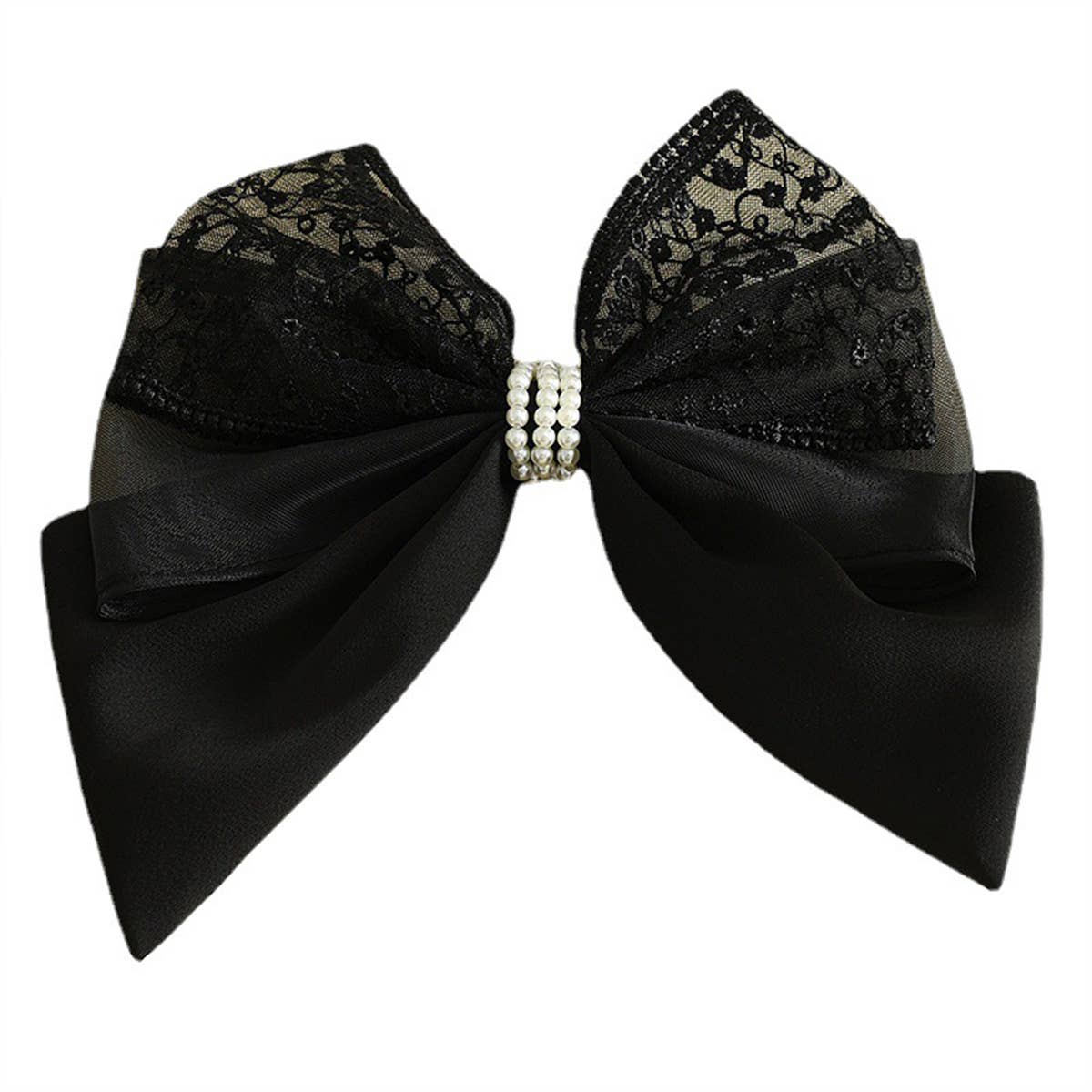 SMALL PEARL LACE BOW HAIRPIN_CWAHA1809