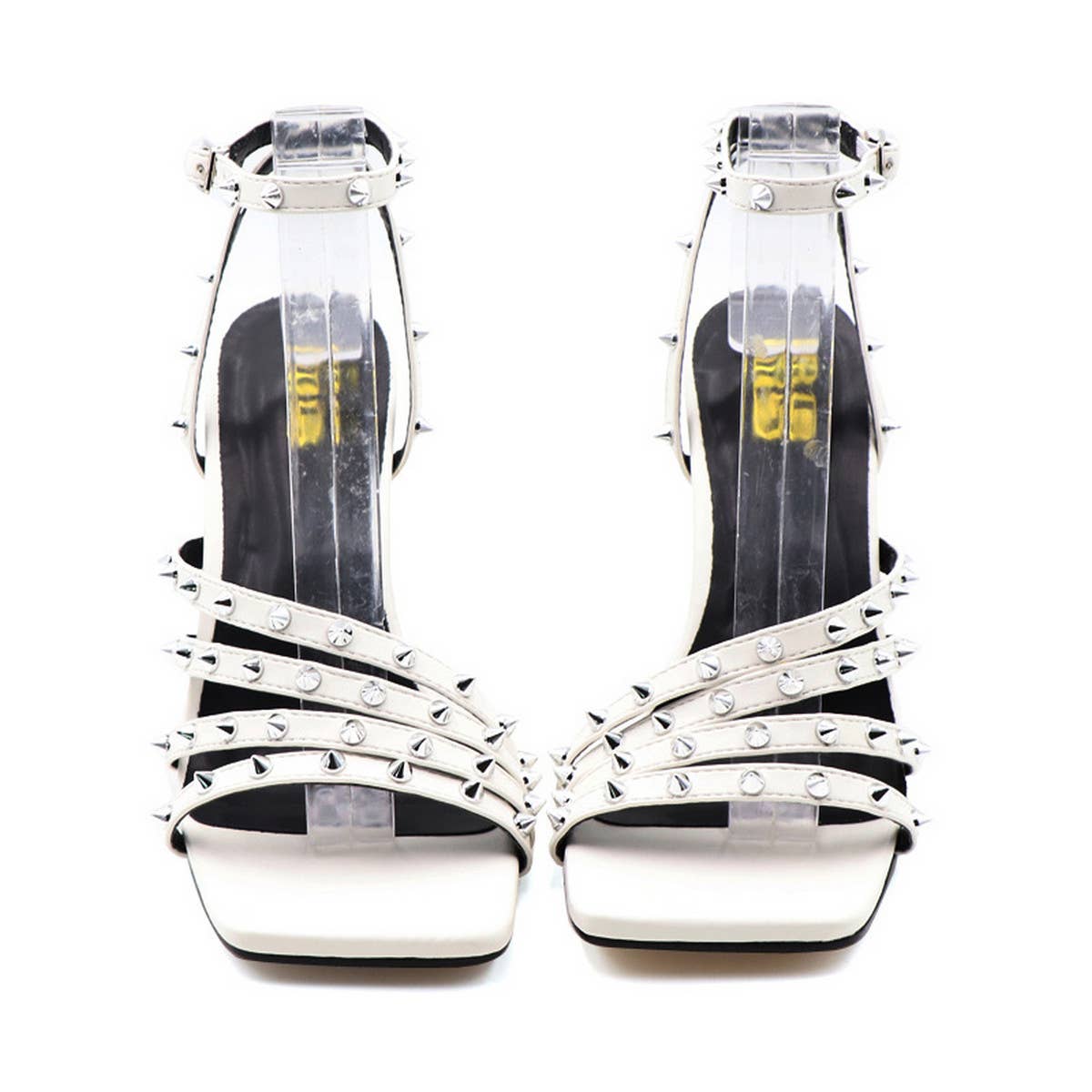 STILETTO SQUARE TOE HIGH HEELS WITH RIVETS_CWSHS0608