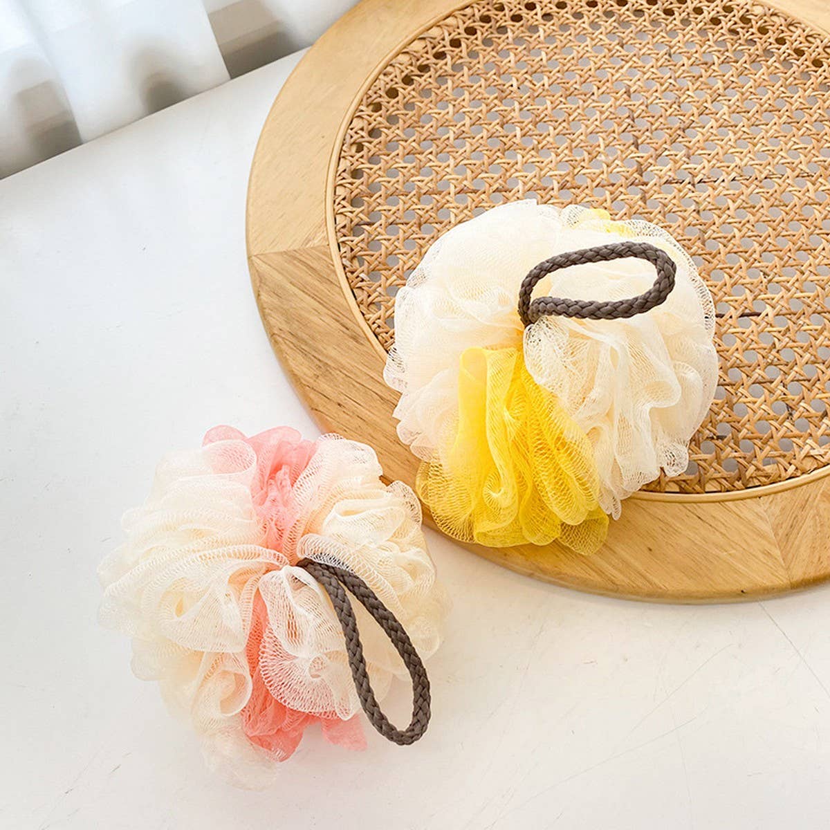 BATH POUF50G THREE IN ONE TWO COLOR LARGE BATH POUF_CWMM3380