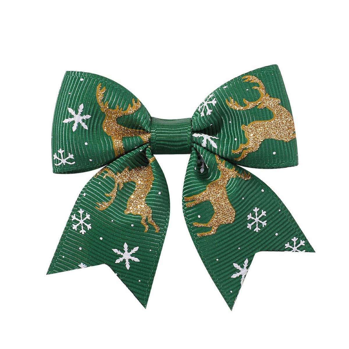 GIRLS XMAS HAIR CLIP WITH REINDEER SNOW_CWAHA6693