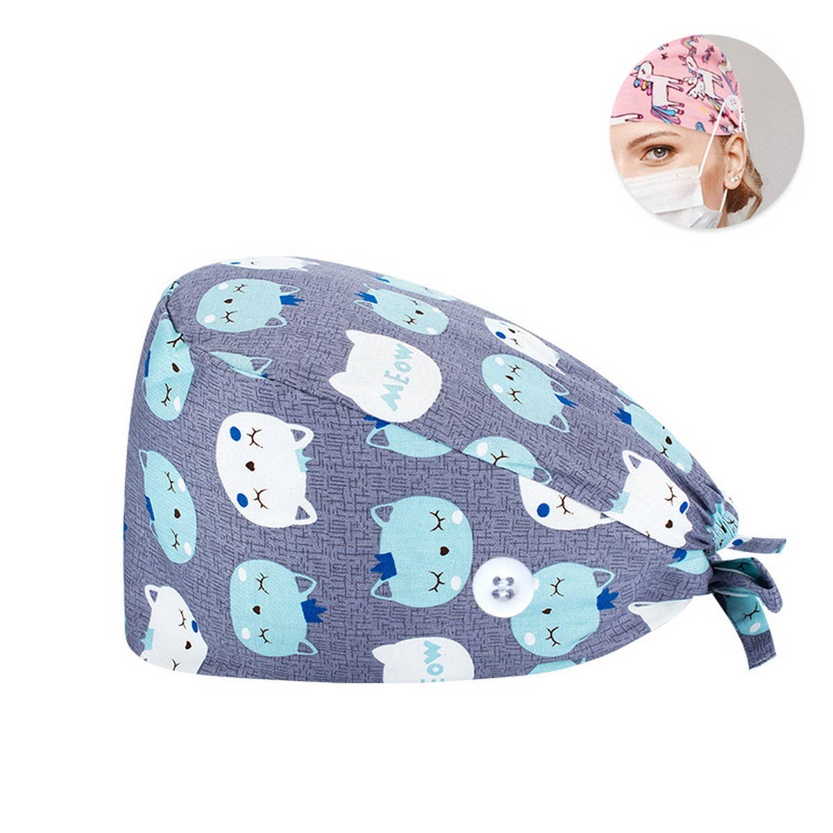 NURSE CAP SURGICAL CAP PURE COTTON DOCTOR CAP_CWAH3374