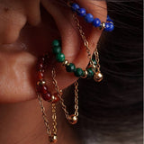 NATURAL STONE EAR CUFF FOR NON PIERCED EARS_CWMM7540