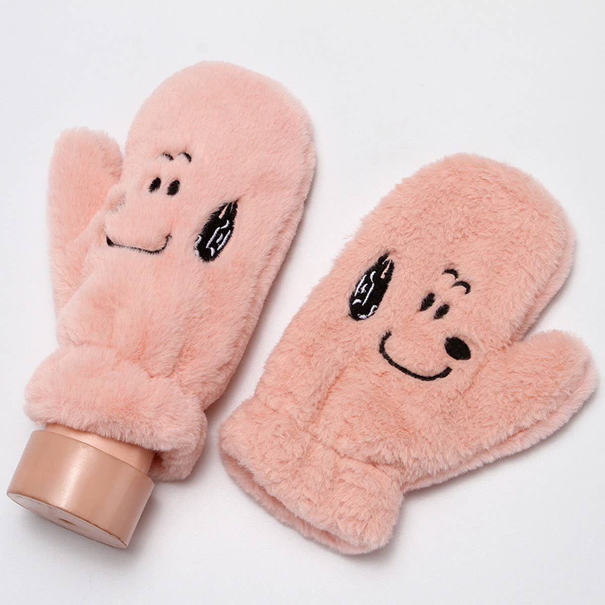 CARTOON WINTER THICK PLUSH HOOP NECK GLOVES_CWAG0272