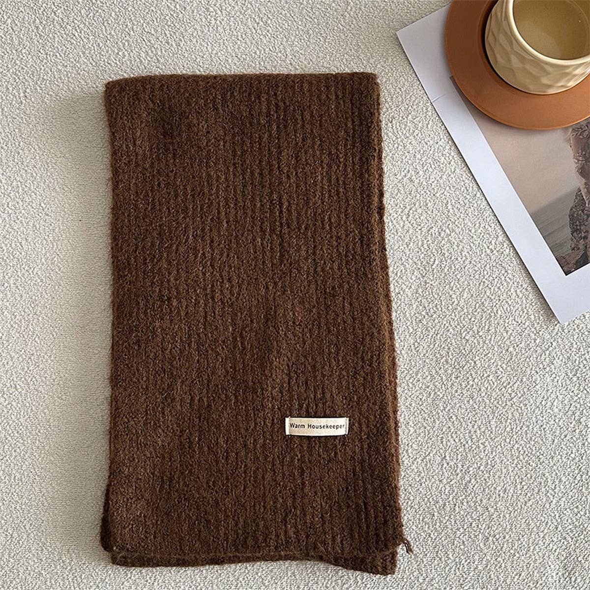 Winter Solid Wool Blend Scarf Soft And Versatile_Cwasc2286