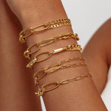 PAPERCLIP TITANIUM STEEL PERSONALIZED BRACELET_CWMM3720