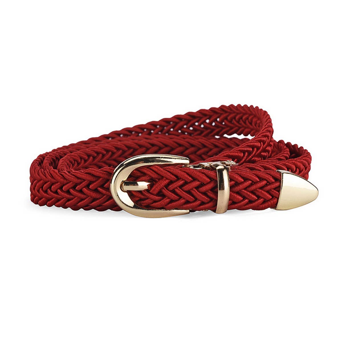 Women Braided Pin Buckle Detachable Belt_Cwabe0361