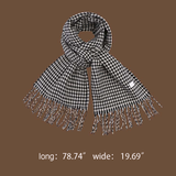 NEW HOUNDSTOOTH FAUX CASHMERE SCARF FOR WOMEN_CWASC0137