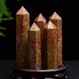 NATURAL CHRYSOPRASE HEXAGON CRYSTAL TOWER_CWMM8133