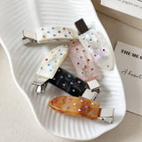 Elegant Acetate Duckbill Clip?Crystal Barrette_Cwaha07202
