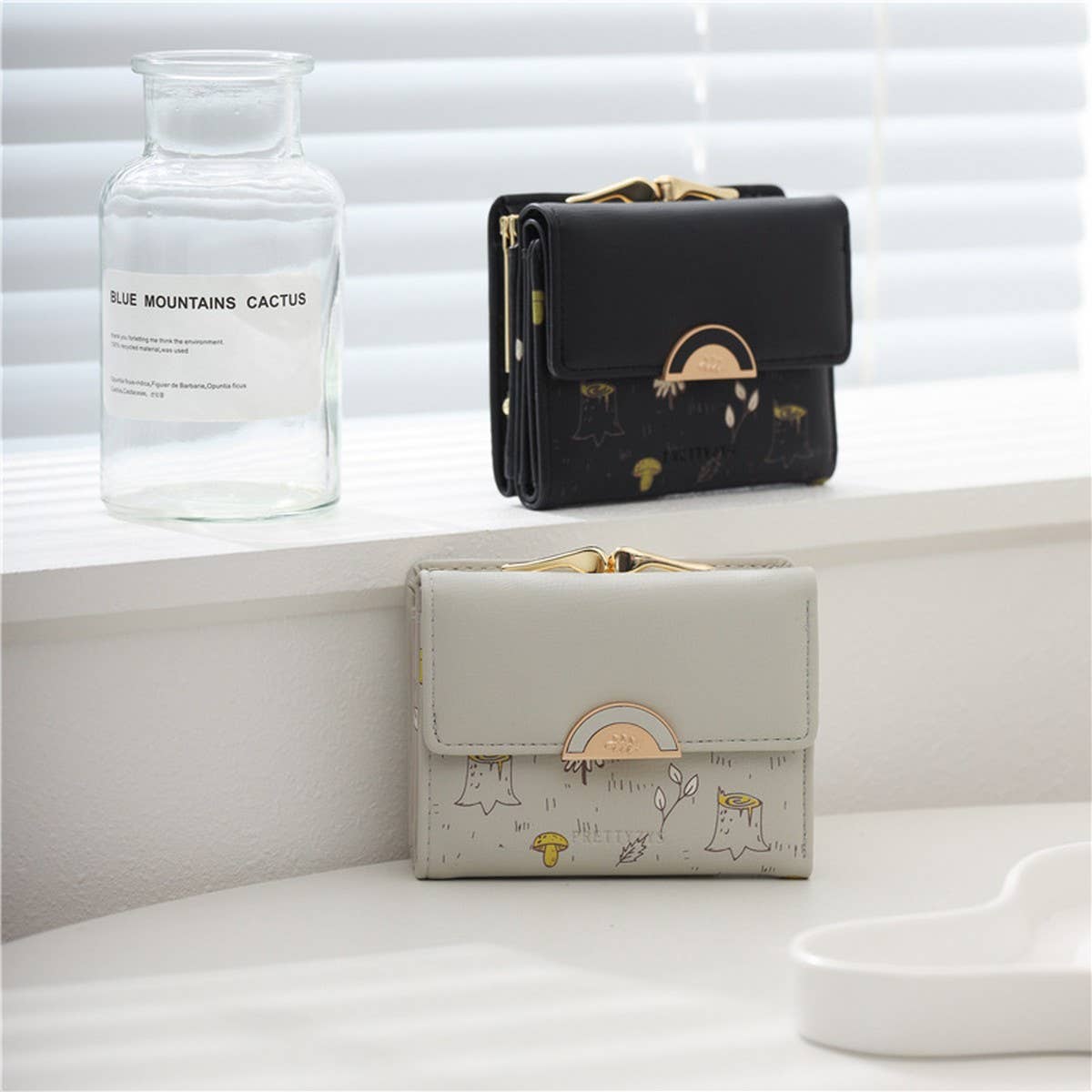 Spring Print 3-Fold Coin Clip Mini Wallet_Cwab06262