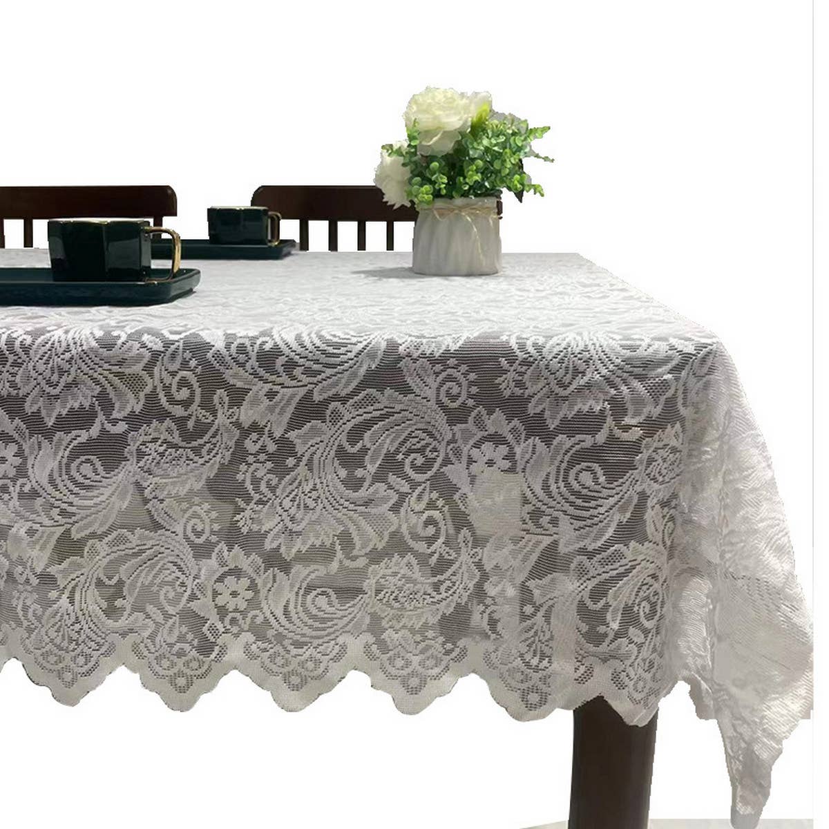 ROMANTIC LACE TABLECLOTH RECTANGULAR TABLECLOTH_CWMM1722