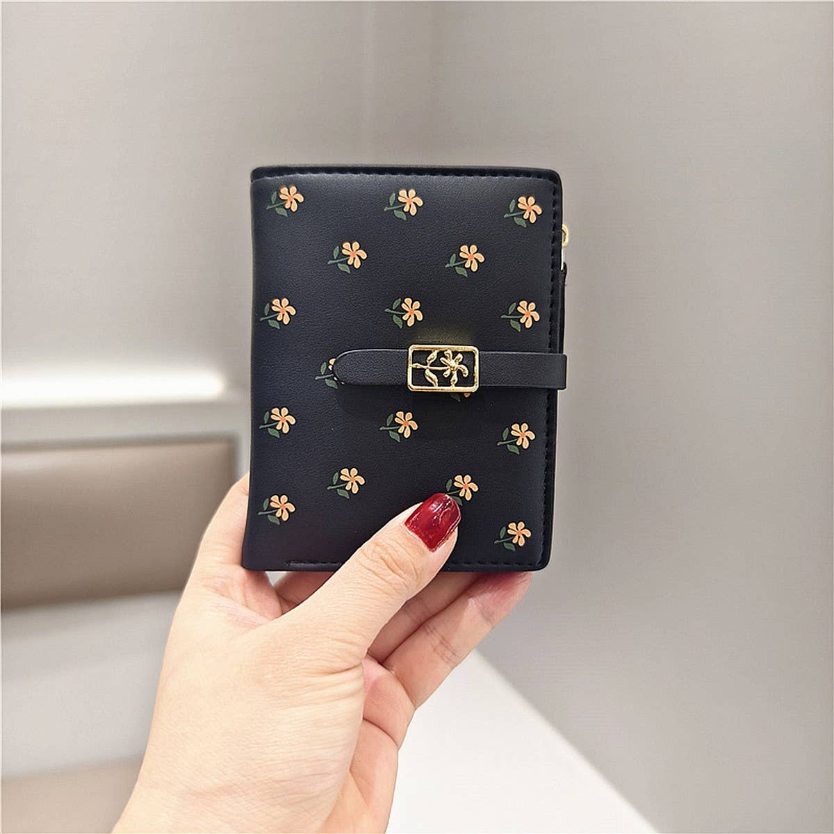 SMALL FRESH FLOWER PRINT SHORT WALLET_CWAB2550