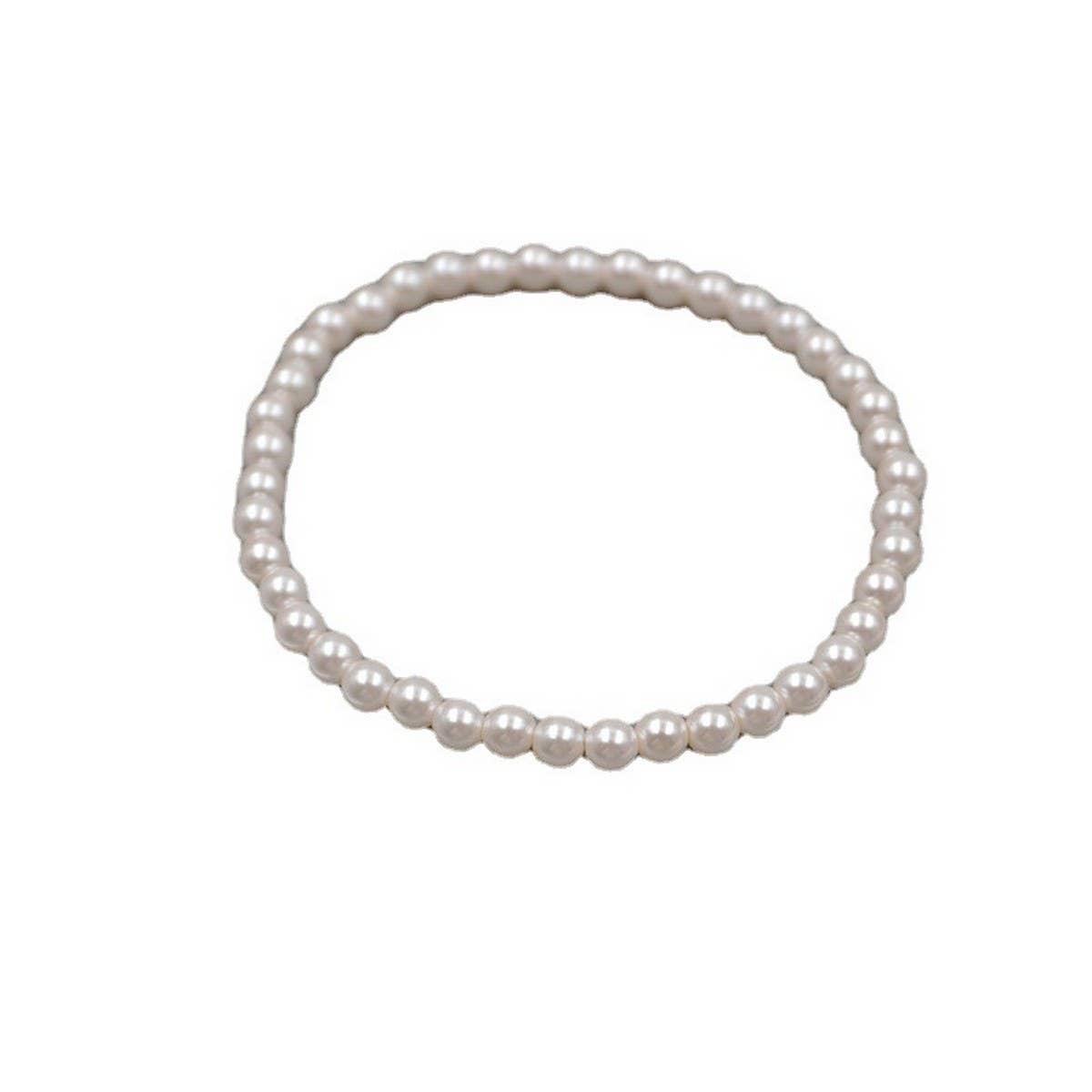SIMPLE ROUND PEARL ELEGANT ELASTIC BRACELET_CWAJE1676