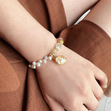 GLITTERING WAVE SHAPED NATURAL PEARL SET_CWAJE1707