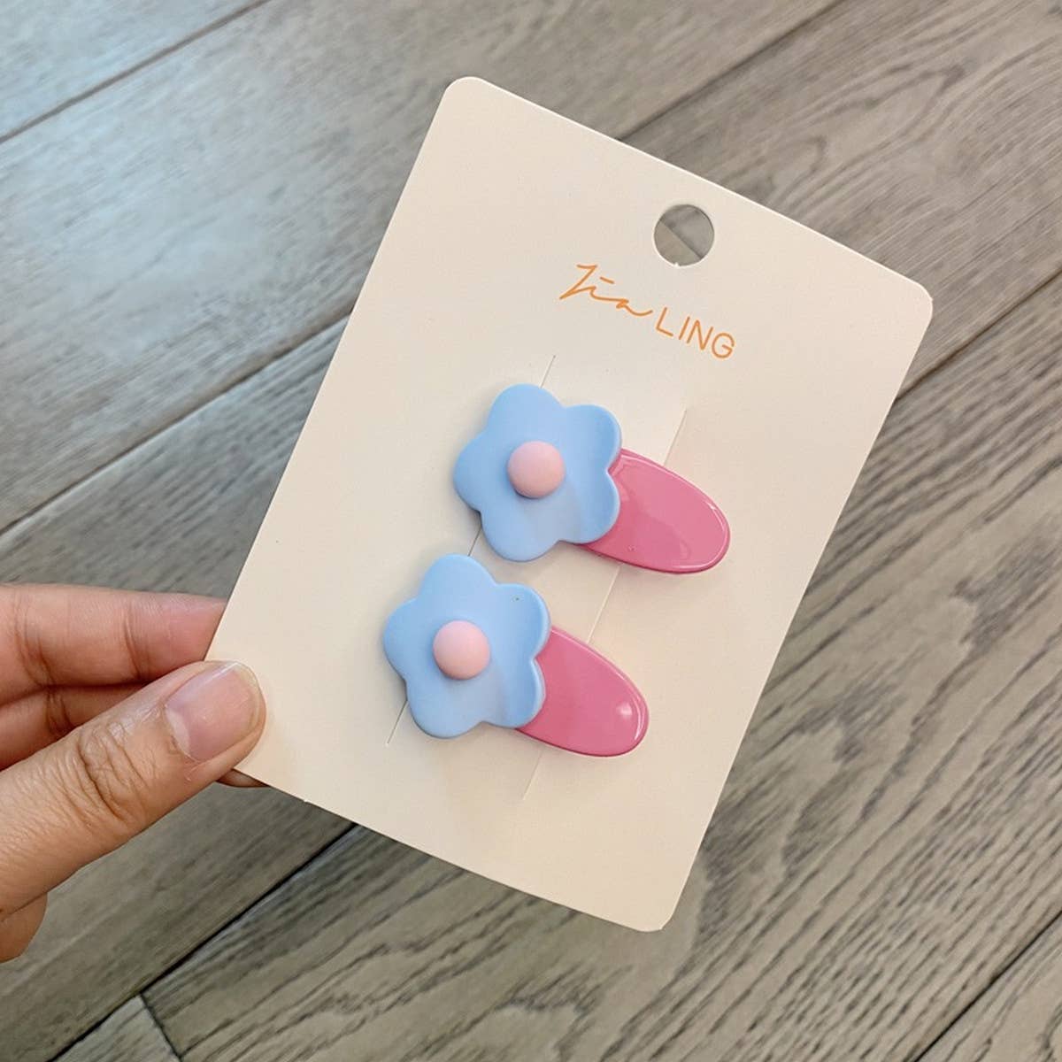 2024 NEW CHILDRENS FLOWER OVAL HAIRPIN_CWAHA1819