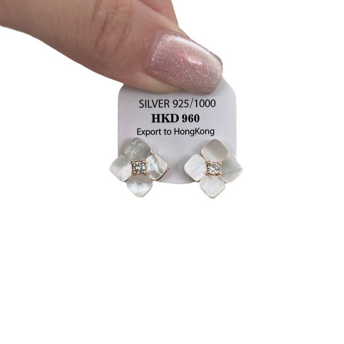 FRESH SHELL FLOWER EARRINGS_CWAJE1290