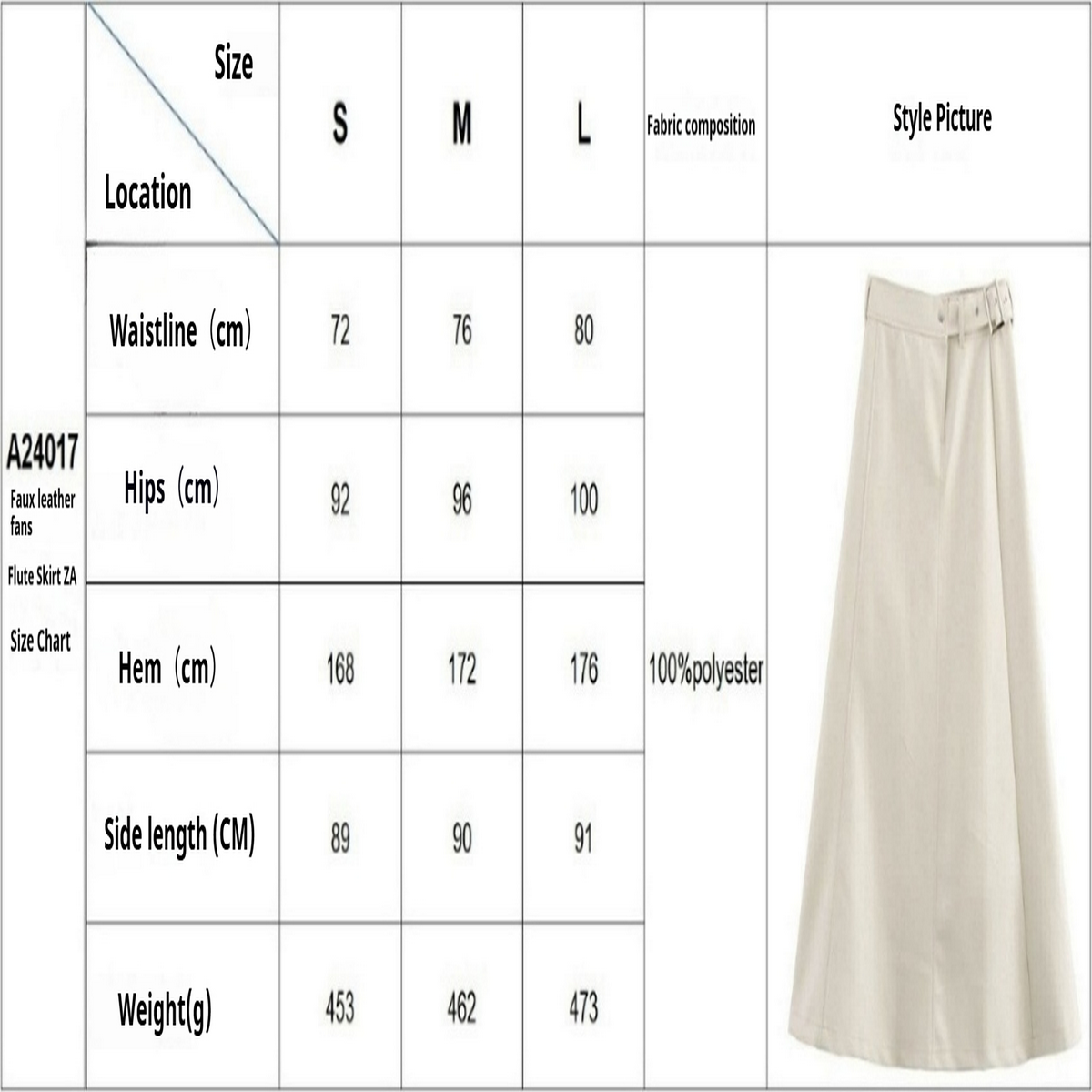 CASUAL FAUX LEATHER MIDI SKIRT TRENDY FRENCH LOOK_CWDSD8354