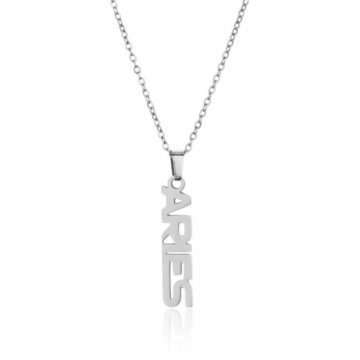 CLAVICLE CHAIN TWELVE ZODIAC TITANIUM NECKLACE_CWMM2717