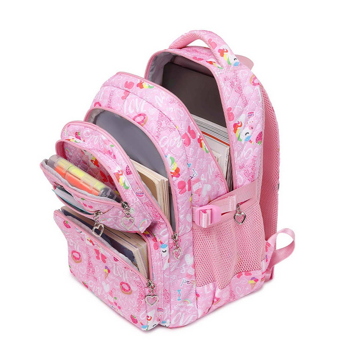 BACKPACKS FOR SCHOOL RAINBOW 2 PIECE SET GIRLS_CWAB5473